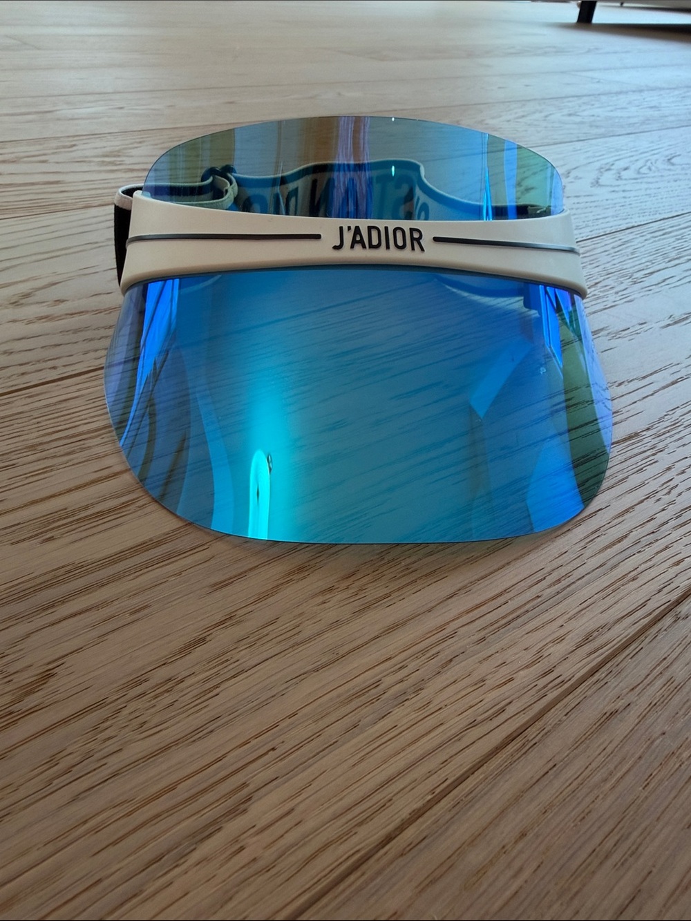 Dior White and Blue Mirrored J'ADIOR Visor